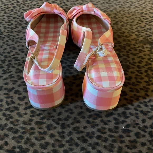 Draper James Pink Gingham Bow Pointed-Toe Slingback Flats - Picture 5 of 5
